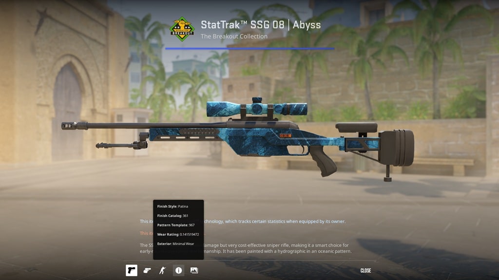 StatTrak™ SSG 08 | Abyss