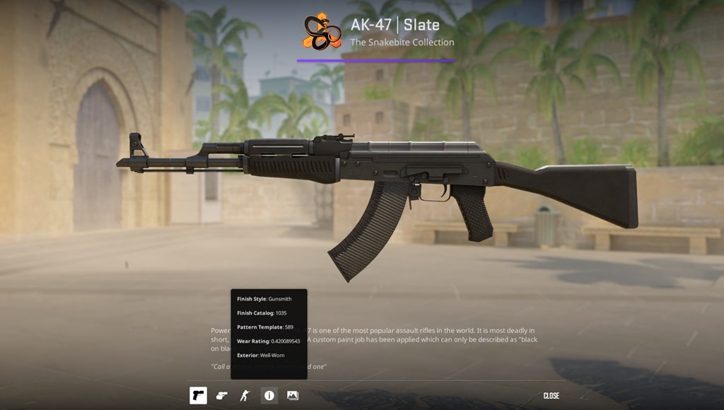 AK-47 | Slate [WW] (Well-Worn)