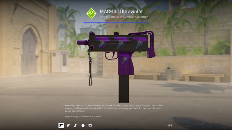 MAC-10 | Ultraviolet [MW] (Minimal Wear)