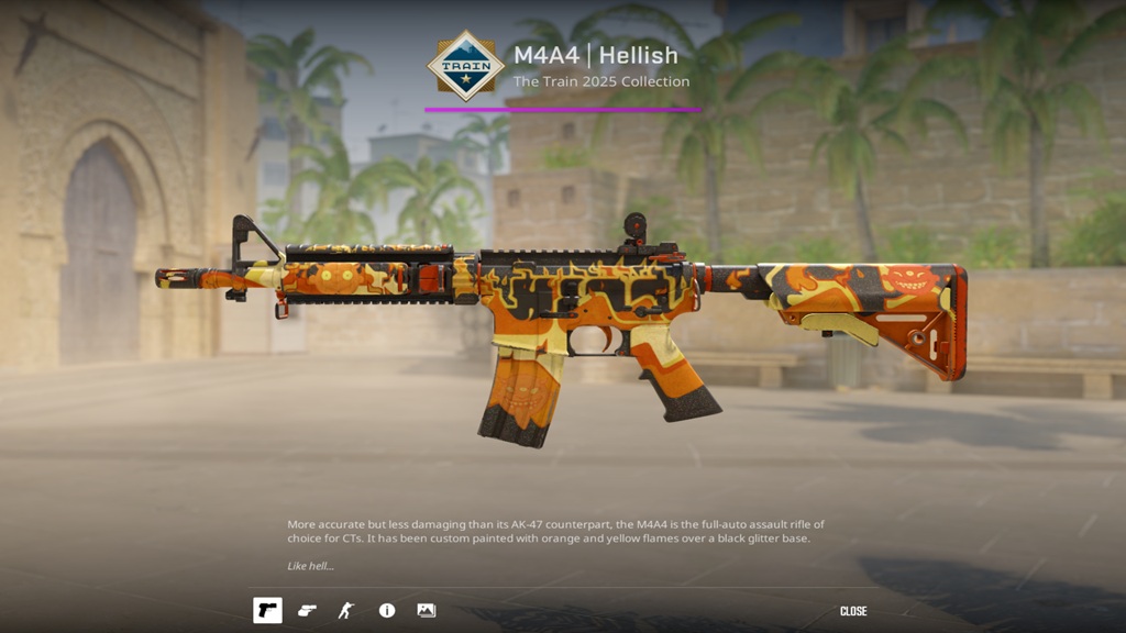 M4A4 | Hellish [WW] (Well-Worn)